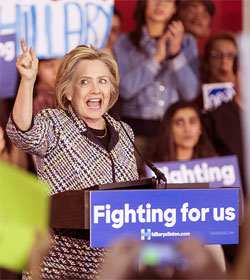 Hillary Clinton at rally