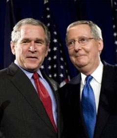 Former Pres. Bush & Senate Minority Leader Mitch McConnell (R-KY)