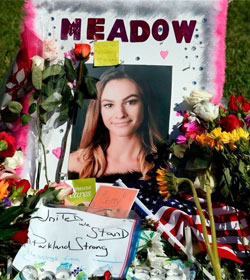 Memorial for Meadow Pollack, Parkland FL mass shooting victim