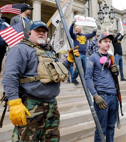 Armed Michigan protesters