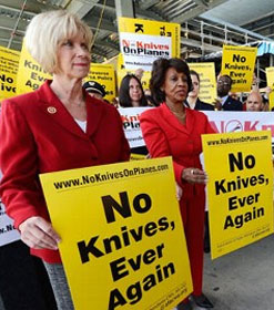 Janice Hahn and Maxine Waters at LAX protest