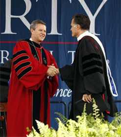Jerry Falwell, Jr. and Mitt Romney