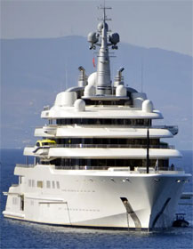 Yacht belonging to Russian oligarch Roman Abramovich