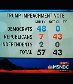 Trump second impeachment vote