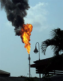 Over 100 billion cubic meters of natural gas are flared or burned off annually (Cough)