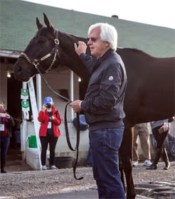 Kentucky Derby winner Medina Spirit and trainer Bob Baffert
