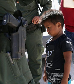 Boy separated from parents at the border