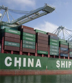 Chinese container ship