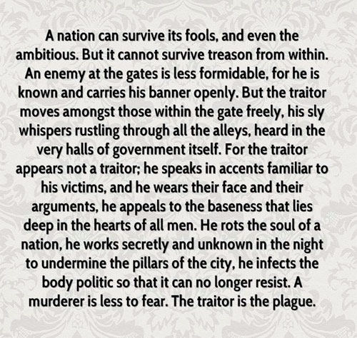 Cicero on treason from quotehd.com