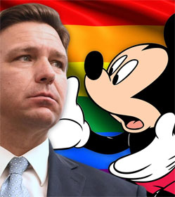 Ron DeSantis and Mickey Mouse