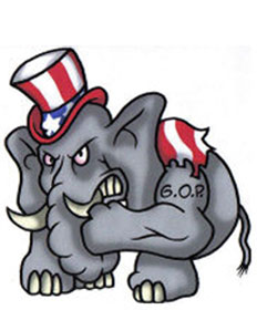 Angry elephant