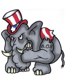 Angry GOP elephant