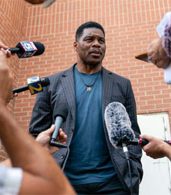 Herschel Walker addressing media