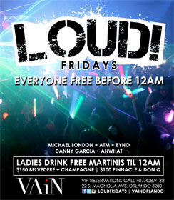 "Loud Fridays" club poster