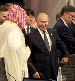 Mohammed bin Salman and Vladimir Putin