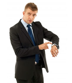 Man checking watch