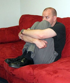 Man in fetal position