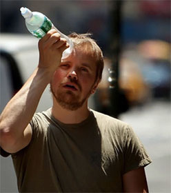 Man overheated