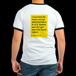 Most Corrupt T-shirt back