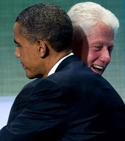 Barack Obama and Bill Clinton
