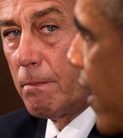 Barack Obama and John Boehner