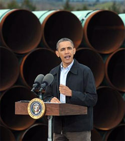 Pres. Obama in Cushing OK