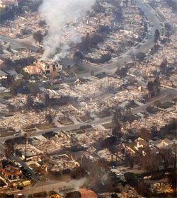 Pacific Palisades fire damage
