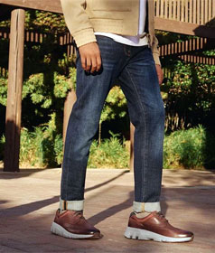 Man wearing Rockport shoes