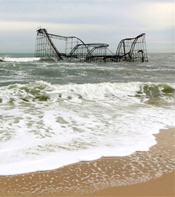 N.J. rollercoaster submerged after Hurricane Sandy