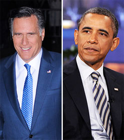 Mitt Romney and Barack Obama