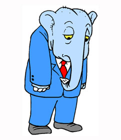 Sad elephant