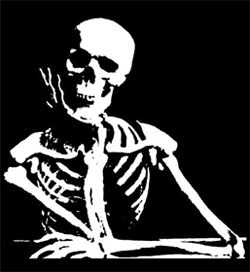 Skeleton waiting