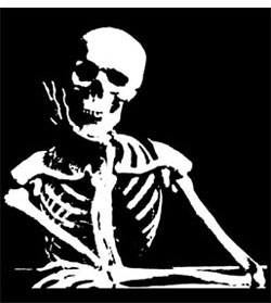 Skeleton waiting