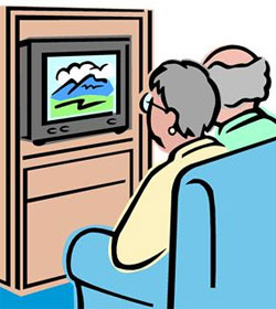 Kids watching TV