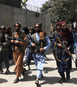 Taliban fighters in Kabul