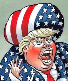 Trump as Taliban from cartoon by Peter Brookes, The Times