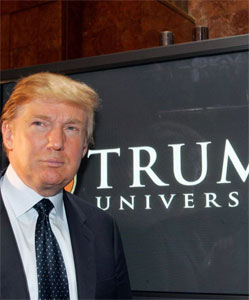 Donald Trump promoting Trump University