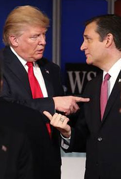 Donald Trump and Ted Cruz