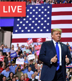 Donald Trump rally carried live on TV