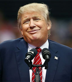 Donald Trump looking snide