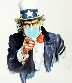 Uncle Sam in mask