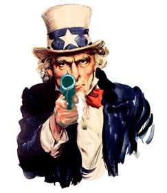 Gun-toting Uncle Sam
