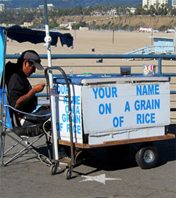 Your name on a grain of rice